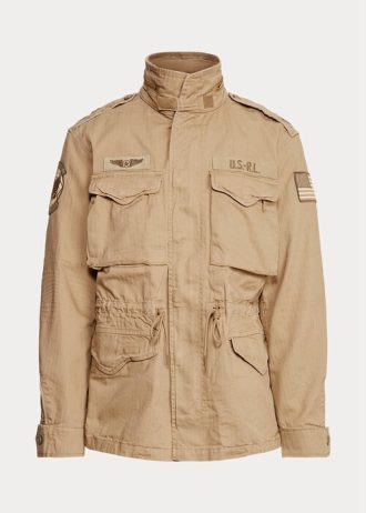 Khaki Herr Ralph Lauren The Iconic Field Jackor
