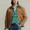 Khaki herr Ralph Lauren ullfodrade fältjackor Khaki herr Ralph Lauren ullfodrade fältjackor