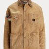 Khaki herr Ralph Lauren ullfodrade fältjackor Khaki herr Ralph Lauren ullfodrade fältjackor