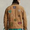 Khaki herr Ralph Lauren ullfodrade fältjackor Khaki herr Ralph Lauren ullfodrade fältjackor