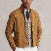 Khaki herrjackor från Ralph Lauren linneblandning fiskbenstwill