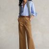 Khaki Ralph Lauren Chino vidbensbyxor för kvinnor Khaki Ralph Lauren Chino vidbensbyxor för kvinnor
