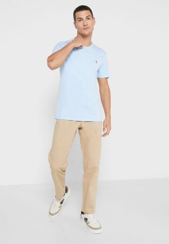 Khaki Ralph Lauren Essential Slim Fit Chinos byxor för män