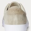 Khaki Ralph Lauren Longwood Sneakers i mocka för män Khaki Ralph Lauren Longwood Sneakers i mocka för män