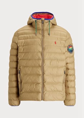 Khaki Ralph Lauren Packable vattenavvisande jackor för män