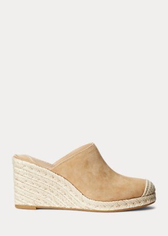 Khaki Ralph Lauren Pennie Mocka Espadrille för kvinnor