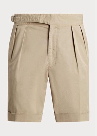 Khaki Ralph Lauren Skräddarsydda Stretch Chino Shorts för män