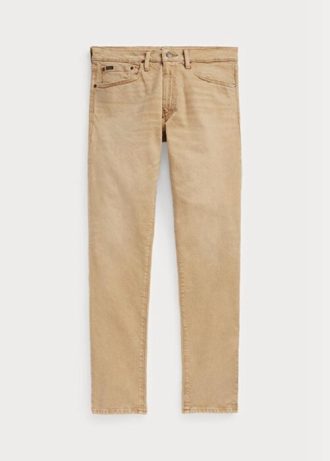 Khaki Ralph Lauren Sullivan Slim Stretch Jeans för män