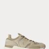 Khaki Ralph Lauren Trackster 200 Sneakers för män Khaki Ralph Lauren Trackster 200 Sneakers för män