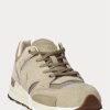 Khaki Ralph Lauren Trackster 200 Sneakers för män Khaki Ralph Lauren Trackster 200 Sneakers för män