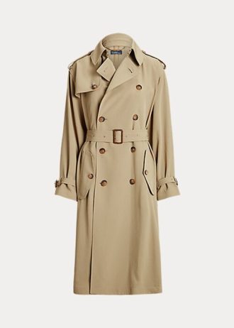 Khaki Ralph Lauren Twill kappor för kvinnor