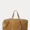 Khaki Ralph Lauren Welington Duffelväskor i kalvmocka för män Khaki Ralph Lauren Welington Duffelväskor i kalvmocka för män