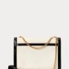 Kräm/svart dam Ralph Lauren Polo ID Mocka Envelope Crossbody-väskor Kräm/svart dam Ralph Lauren Polo ID Mocka Envelope Crossbody-väskor