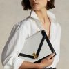 Kräm/svart dam Ralph Lauren Polo ID Mocka Envelope Crossbody-väskor Kräm/svart dam Ralph Lauren Polo ID Mocka Envelope Crossbody-väskor