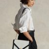 Kräm/svart dam Ralph Lauren Polo ID Mocka Envelope Crossbody-väskor Kräm/svart dam Ralph Lauren Polo ID Mocka Envelope Crossbody-väskor