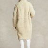 Krämfärgad dam Ralph Lauren Oversize Vändbara Shearling-kappor Krämfärgad dam Ralph Lauren Oversize Vändbara Shearling-kappor
