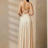 Krämfärgad dam Ralph Lauren Talbert Crepe-Back-Satin aftonklänning Krämfärgad dam Ralph Lauren Talbert Crepe-Back-Satin aftonklänning
