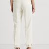 Krämfärgade dam Ralph Lauren Stretch Cady avsmalnande byxor Krämfärgade dam Ralph Lauren Stretch Cady avsmalnande byxor