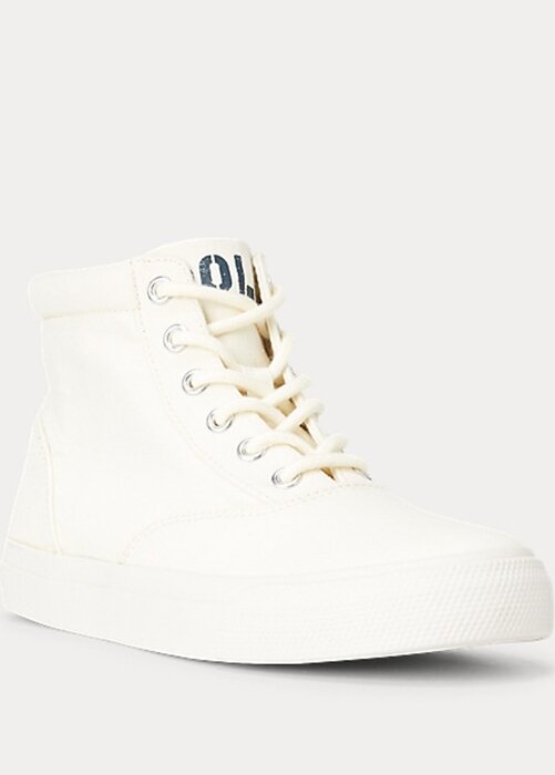 Krämfärgade Ralph Lauren Bryn High-Top Sneakers för kvinnor Krämfärgade Ralph Lauren Bryn High-Top Sneakers för kvinnor