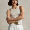 Krämfärgade Ralph Lauren Cashmere tankar för kvinnor Krämfärgade Ralph Lauren Cashmere tankar för kvinnor