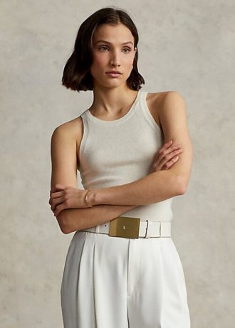 Krämfärgade Ralph Lauren Cashmere tankar för kvinnor