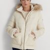 Krämfärgade Ralph Lauren fuskpäls för kvinnor för kvinnor Krämfärgade Ralph Lauren fuskpäls för kvinnor för kvinnor
