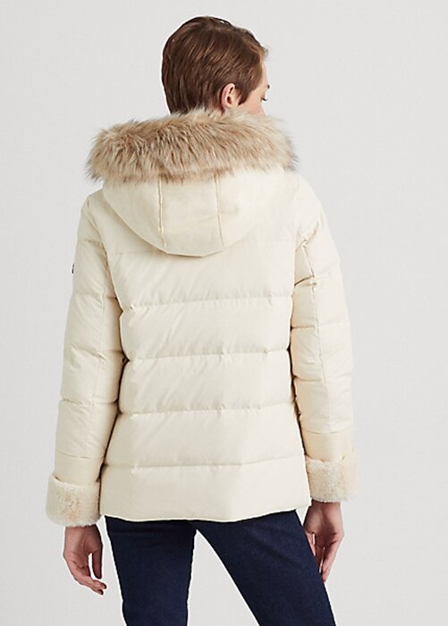 Krämfärgade Ralph Lauren fuskpäls för kvinnor för kvinnor Krämfärgade Ralph Lauren fuskpäls för kvinnor för kvinnor