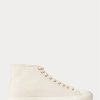 Krämfärgade Ralph Lauren Mayport Canvas Sneakers för män Krämfärgade Ralph Lauren Mayport Canvas Sneakers för män