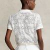 Krämfärgade Ralph Lauren pikétröjor med geometrisk spets för kvinnor Krämfärgade Ralph Lauren pikétröjor med geometrisk spets för kvinnor