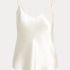 Krämfärgade Ralph Lauren Silk Camisole Toppar för kvinnor Krämfärgade Ralph Lauren Silk Camisole Toppar för kvinnor