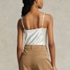 Krämfärgade Ralph Lauren Silk Camisole Toppar för kvinnor Krämfärgade Ralph Lauren Silk Camisole Toppar för kvinnor