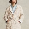 Krämfärgade Ralph Lauren Vändbara Quiltade Ripstop-jackor för kvinnor Krämfärgade Ralph Lauren Vändbara Quiltade Ripstop-jackor för kvinnor