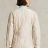Krämfärgade Ralph Lauren Vändbara Quiltade Ripstop-jackor för kvinnor Krämfärgade Ralph Lauren Vändbara Quiltade Ripstop-jackor för kvinnor