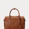 Lauren Tan/Buff dam Ralph Lauren präglade läder Medium Kaden väskor Lauren Tan/Buff dam Ralph Lauren präglade läder Medium Kaden väskor