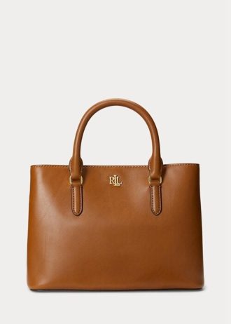 Lauren Tan Dam Ralph Lauren Läder Små Marcy Satchel Väskor