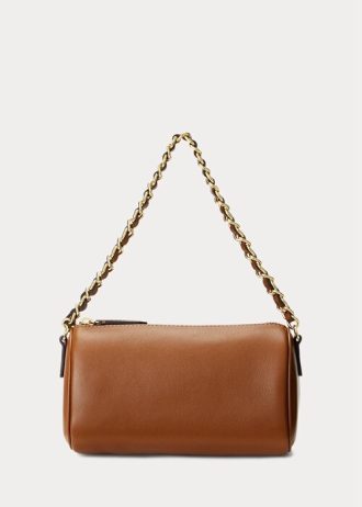 Lauren Tan Dam Ralph Lauren Nappa Läder Små Emelia Axelväskor