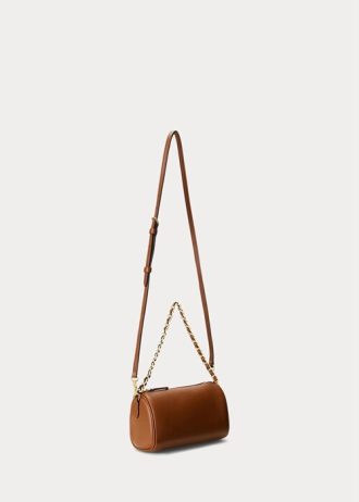 Lauren Tan Dam Ralph Lauren Nappa Läder Små Emelia Axelväskor