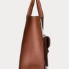 Lauren Tan/Navy Dam Ralph Lauren Canvas Stora Symone Tygpåsar Lauren Tan/Navy Dam Ralph Lauren Canvas Stora Symone Tygpåsar