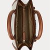 Lauren Tan/Navy Dam Ralph Lauren Canvas Stora Symone Tygpåsar Lauren Tan/Navy Dam Ralph Lauren Canvas Stora Symone Tygpåsar
