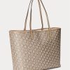 Light Camel Dam Ralph Lauren Coated Canvas Medium Collins Tote Bags Light Camel Dam Ralph Lauren Coated Canvas Medium Collins Tote Bags