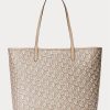 Light Camel Dam Ralph Lauren Coated Canvas Medium Collins Tote Bags Light Camel Dam Ralph Lauren Coated Canvas Medium Collins Tote Bags