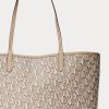 Light Camel Dam Ralph Lauren Coated Canvas Medium Collins Tote Bags Light Camel Dam Ralph Lauren Coated Canvas Medium Collins Tote Bags