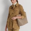 Light Camel Dam Ralph Lauren Coated Canvas Medium Collins Tote Bags Light Camel Dam Ralph Lauren Coated Canvas Medium Collins Tote Bags