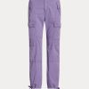Lila dam Ralph Lauren fjädervikt twill Cargo ankelbyxor Lila dam Ralph Lauren fjädervikt twill Cargo ankelbyxor