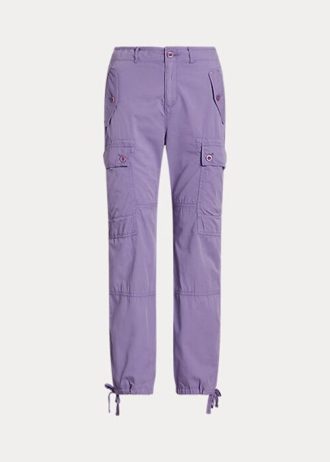 Lila dam Ralph Lauren fjädervikt twill Cargo ankelbyxor
