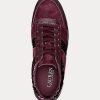 Lila Ralph Lauren Colten-präglat läder för kvinnor & Sneakers i mocka Lila Ralph Lauren Colten-präglat läder för kvinnor & Sneakers i mocka