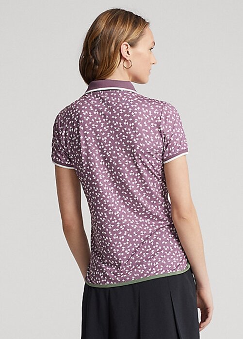 Lila Ralph Lauren skräddarsydda pikétröjor i stretchig passform för kvinnor Lila Ralph Lauren skräddarsydda pikétröjor i stretchig passform för kvinnor