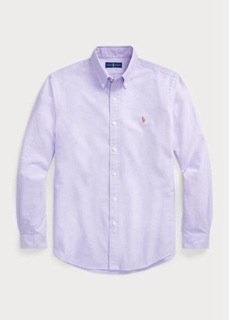 Lila Ralph Lauren Slim Fit Oxford-skjortor för män