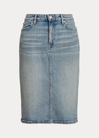 Ljusblå damkjolar Ralph Lauren jeanskjolar