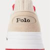 Ljusgrå Ralph Lauren Trackster 200II stickade sneakers för män Ljusgrå Ralph Lauren Trackster 200II stickade sneakers för män